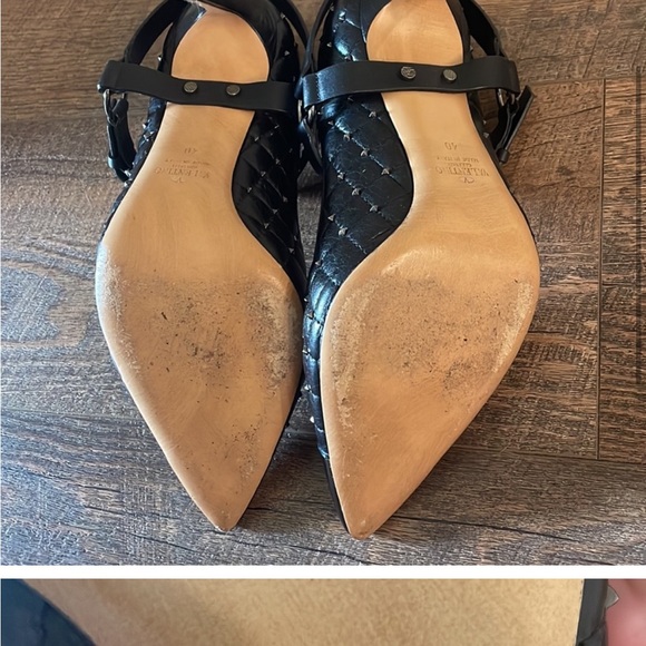 Valentino Garavani Rockstud Spike Stilettos Pointed Toe Silver Stud Sz 40 US 10 - Picture 3 of 5